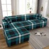 Housse De Canapé D'Angle Imprimé Tartan Bleu -Housse Moderne Magasin Housse de Canape dAngle Imprime Tartan Bleu Housse Moderne