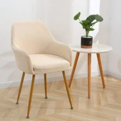 Housse De Chaise Design Scandinave Beige