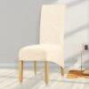 Housse De Chaise Grande Taille Jacquard Crème
