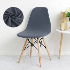 Housse De Chaise Scandinave Gris Anthracite