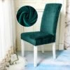 Housse De Chaise Velours Bleu Canard -Housse Moderne Magasin Housse de Chaise Velours Bleu Canard Housse Moderne