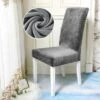 Housse De Chaise Velours Gris Anthracite 2 Housse De Chaise Velours Gris Anthracite -Housse Moderne Magasin Housse de Chaise Velours Gris Anthracite Housse Moderne