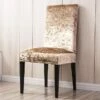 Housse De Chaise Velours De Glace Champagne