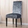 Housse De Chaise Velours De Glace Gris