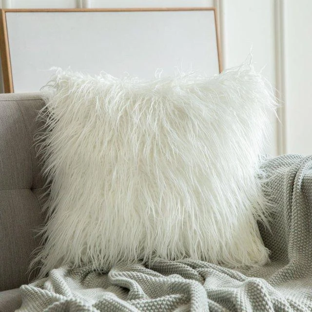 Housse de Coussin 45x45 Polaire Blanc Housse De Coussin 45x45 Polaire Blanc -Housse Moderne Magasin Housse de Coussin 45x45 Polaire Blanc Housse Moderne