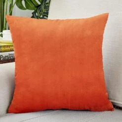 Housse De Coussin Velours 30x50cm Orange