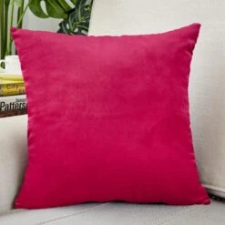 Housse De Coussin Velours 30x50cm Rose Vif