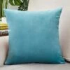 Housse De Coussin Velours 45x45cm Bleu Tiffany -Housse Moderne Magasin Housse de Coussin Velours 45x45cm Bleu Tiffany Housse Moderne