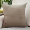 Housse De Coussin Velours 45x45cm Taupe -Housse Moderne Magasin Housse de Coussin Velours 45x45cm Taupe Housse Moderne
