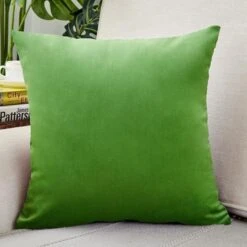 Housse De Coussin Velours 45x45cm Vert