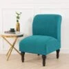 Housse De Fauteuil Crapaud Jacquard Bleu Canard -Housse Moderne Magasin Housse de Fauteuil Crapaud Jacquard Bleu Canard Housse Moderne