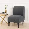 Housse De Fauteuil Crapaud Jacquard Gris Anthracite