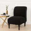 Housse De Fauteuil Crapaud Jacquard Noir