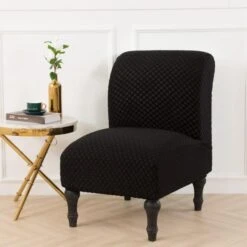 Housse De Fauteuil Crapaud Jacquard Noir
