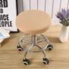 Housse De Tabouret Rond Beige