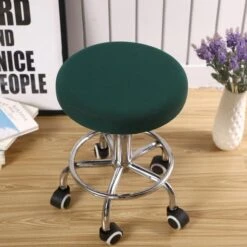 Housse De Tabouret Rond Vert