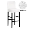 Housse De Tabouret De Bar Simili Cuir Blanc