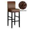 Housse De Tabouret De Bar Simili Cuir Marron