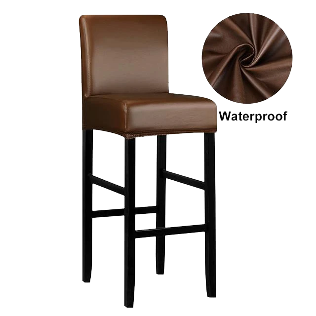 Housse de Tabouret de Bar Simili Cuir Marron Housse De Tabouret De Bar Simili Cuir Marron -Housse Moderne Magasin Housse de Tabouret de Bar Simili Cuir Marron Housse Moderne 1