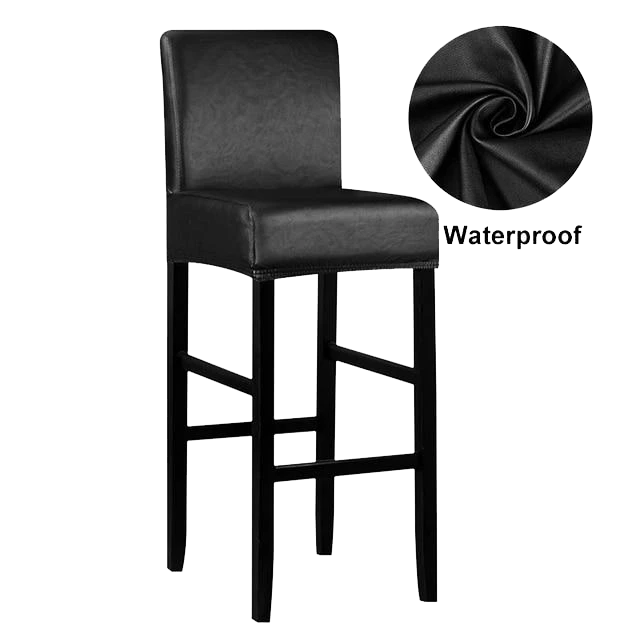 Housse de Tabouret de Bar Simili Cuir Noir Housse De Tabouret De Bar Simili Cuir Noir -Housse Moderne Magasin Housse de Tabouret de Bar Simili Cuir Noir Housse Moderne 1