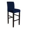 Housse De Tabouret De Bar Velours Bleu Marine