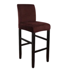 Housse De Tabouret De Bar Velours Marron