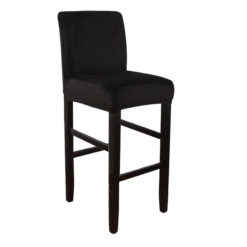 Housse De Tabouret De Bar Velours Noir