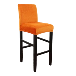 Housse De Tabouret De Bar Velours Orange