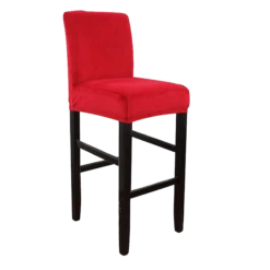 Housse De Tabouret De Bar Velours Rouge