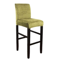 Housse De Tabouret De Bar Velours Vert Amande