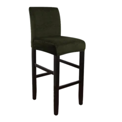 Housse De Tabouret De Bar Velours Vert Kaki