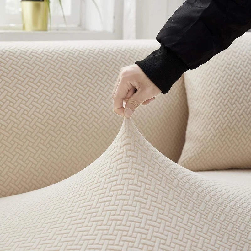 Housse De Canapé D'angle Jacquard Beige Housse De Canapé D'angle Jacquard Beige -Housse Moderne Magasin amazon housse de canape dangle housse moderne 3