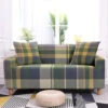 Housse De Canapé Tartan Vert Et Jaune