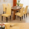 Housse De Chaise PU Cuir Jaune 2 Housse De Chaise PU Cuir Jaune -Housse Moderne Magasin dessus de chaise amazon housse moderne