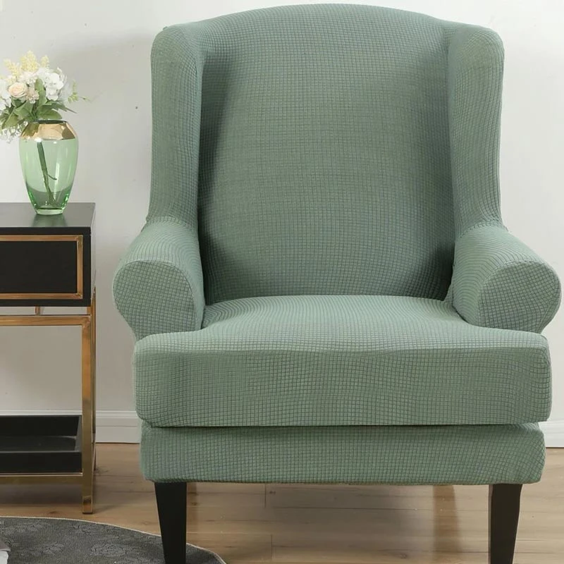 Housse Pour Fauteuil Crapaud Jacquard Vert Laurier Housse Pour Fauteuil Crapaud Jacquard Vert Laurier -Housse Moderne Magasin fauteuil crapaud housse housse moderne 4