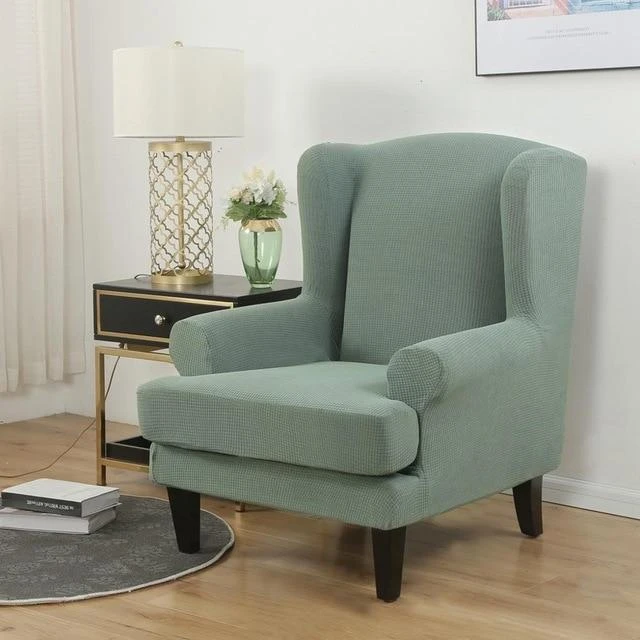 Housse Pour Fauteuil Crapaud Jacquard Vert Laurier Housse Pour Fauteuil Crapaud Jacquard Vert Laurier -Housse Moderne Magasin fauteuil crapaud housse housse moderne