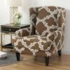 Housse Fauteuil Crapaud Mosaïque Marron