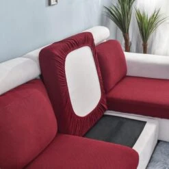 Housse Pour Coussin D'Assise De Canapé Bordeaux
