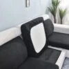 Housse Pour Coussin D'Assise De Canapé Noir 1 Housse Pour Coussin D'Assise De Canapé Noir -Housse Moderne Magasin housse assise canape housse moderne