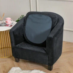 Housse Pour Fauteuil Cabriolet Noir Velours -Housse Moderne Magasin housse cabriolet housse moderne 3