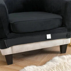 Housse Pour Fauteuil Cabriolet Noir Velours -Housse Moderne Magasin housse cabriolet housse moderne 4