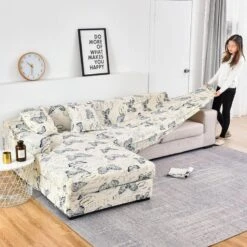 Housse De Canapé D'angle Papillon 4 Housse De Canapé D'angle Papillon -Housse Moderne Magasin housse canape d angle arrondi housse moderne 1