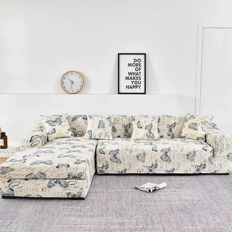 Housse De Canapé D'angle Papillon Housse De Canapé D'angle Papillon -Housse Moderne Magasin housse canape d angle arrondi housse moderne
