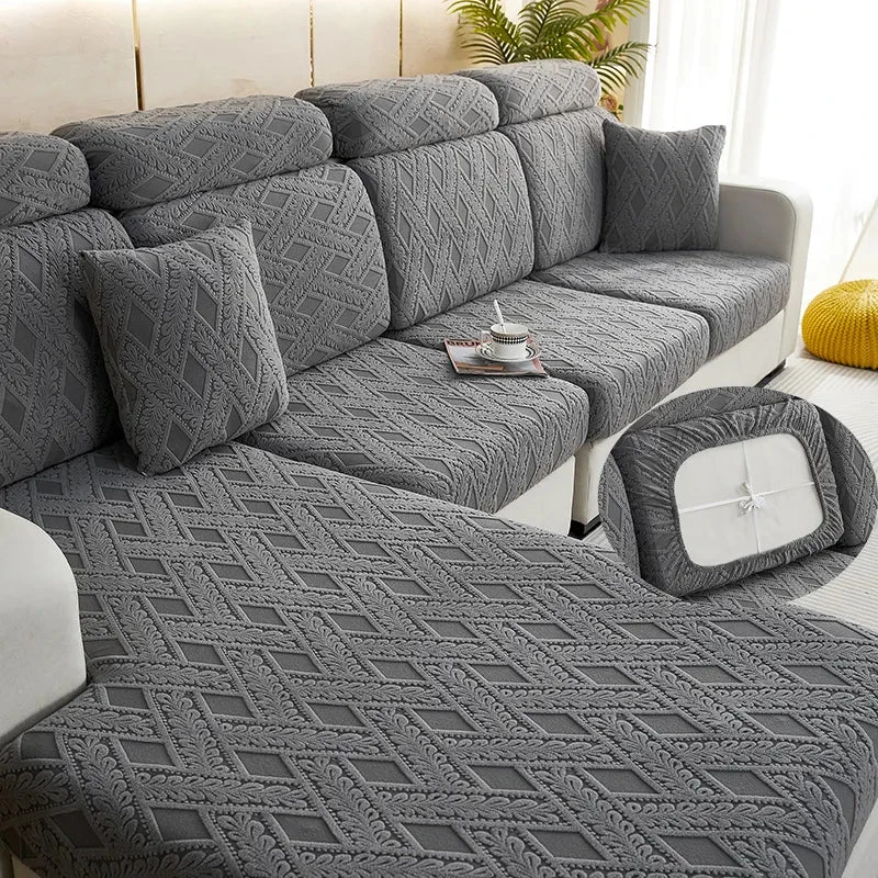 Housse D'assise De Canapé "Nola" Gris Anthracite Housse D'assise De Canapé "Nola" Gris Anthracite -Housse Moderne Magasin housse coussin assise canape sur mesure housse moderne