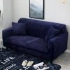 Housse De Canapé Bleu Marine Velours