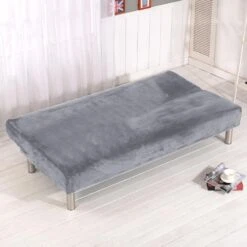 Housse De Canapé Clic Clac Et Bz Velours Gris -Housse Moderne Magasin housse de canape clic clac velours gris housse moderne 3