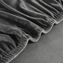 Housse De Canapé D'Angle Extensible Velours Gris Anthracite -Housse Moderne Magasin housse de canape dangle gris anthracite housse moderne 4