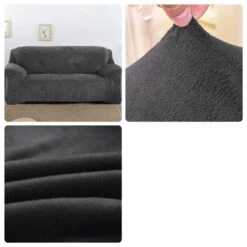 Housse De Canapé Gris Anthracite Velours -Housse Moderne Magasin housse de canape gris anthracite velours housse moderne 2