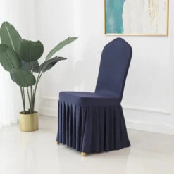 Lot De 100 Housses De Chaise De Mariage Bleu Marine