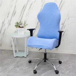 Housse De Chaise Gamer Jacquard Bleu Ciel